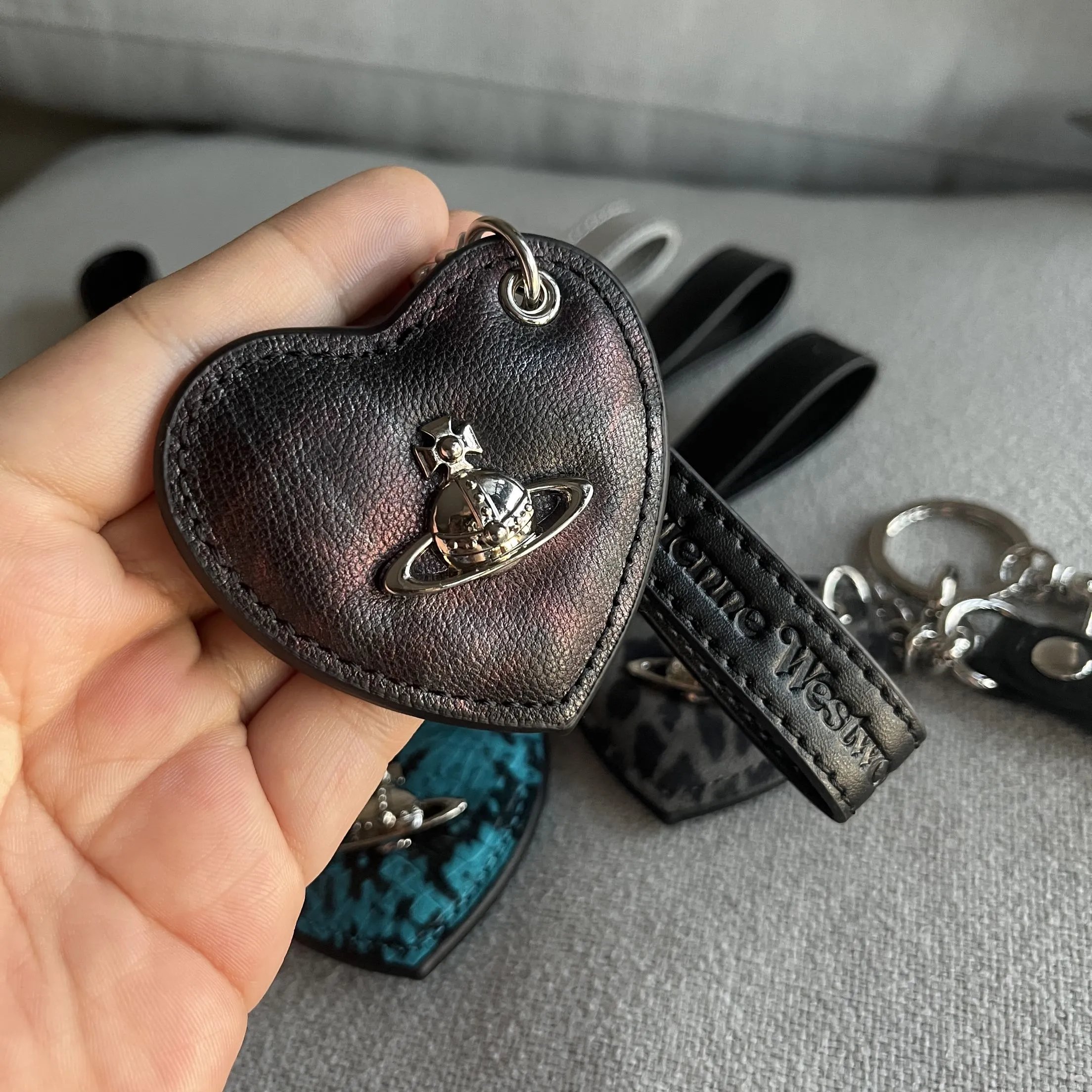 Vivienne Westwood Heart Orb Keychains