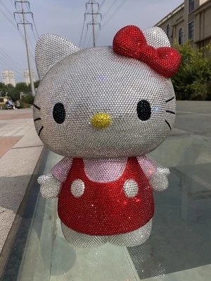 Rhinestone-Encrusted Hello Kitty Figurine