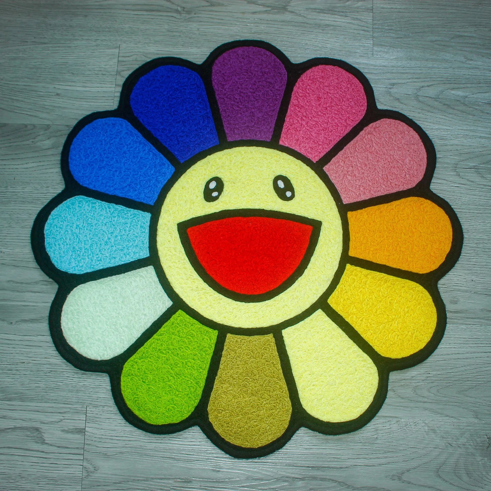 Takashi Murakami Rainbow Flower Rug