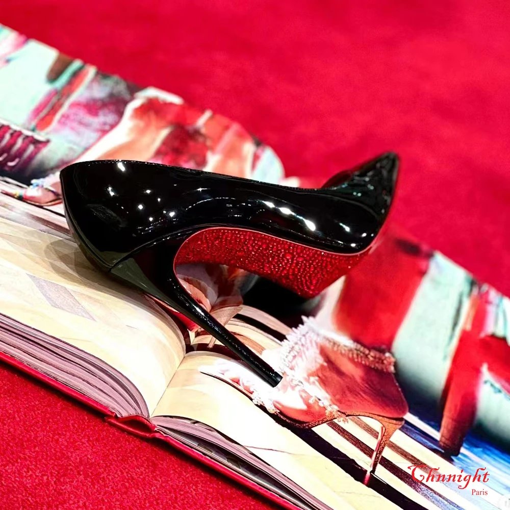 Christian Louboutin Iriza Patent Leather Half-d'Orsay Pumps