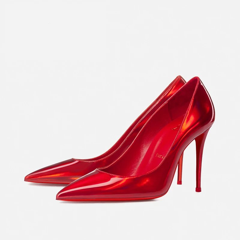 Christian Louboutin Iriza Patent Leather Half-d'Orsay Pumps