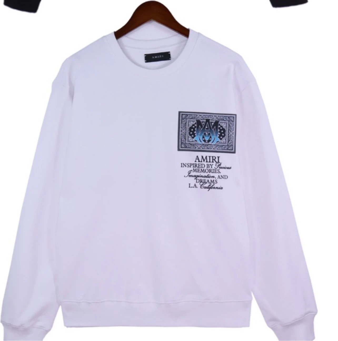 Amiri Black Logo Crewneck Sweatshirt