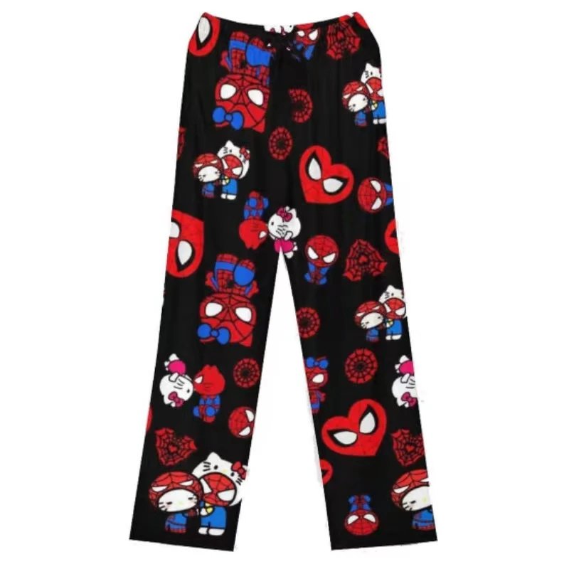 Hello Kitty & Spider-Man Print Pajama Pants