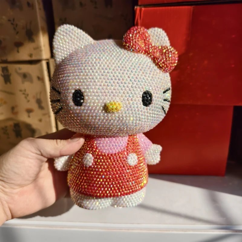 Rhinestone-Encrusted Hello Kitty Figurine