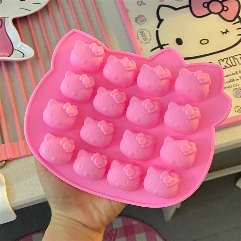 Hello Kitty Silicone Ice Cube Tray with Storage Container