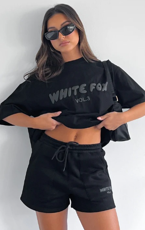 Black Short Sleeve T-Shirt Set