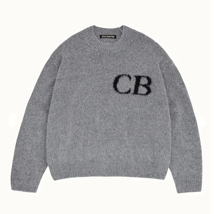 Cole Buxton CB Logo Knit Sweater