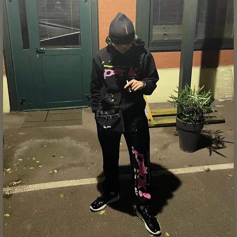 Pink Spider Graphic Hoodie