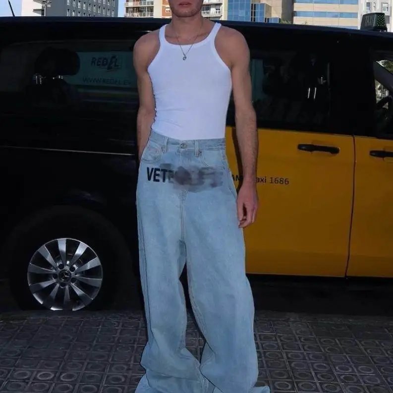 Vetements Light Blue Wide Leg Jeans