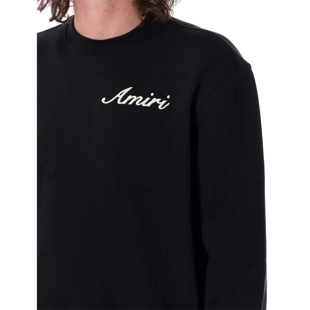 Amiri Black Logo Crewneck Sweatshirt