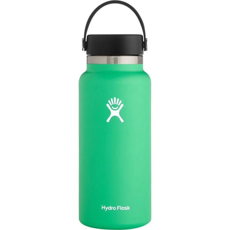 Hydro Flask Wide Mouth Water Bottle (32oz / 946mL, Red) with Straw Lid