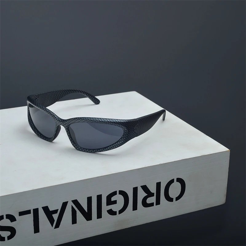 Design Carbon Fiber Wrap Sunglasses Black Sunglasses - 16