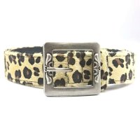 Square buckle leopard print