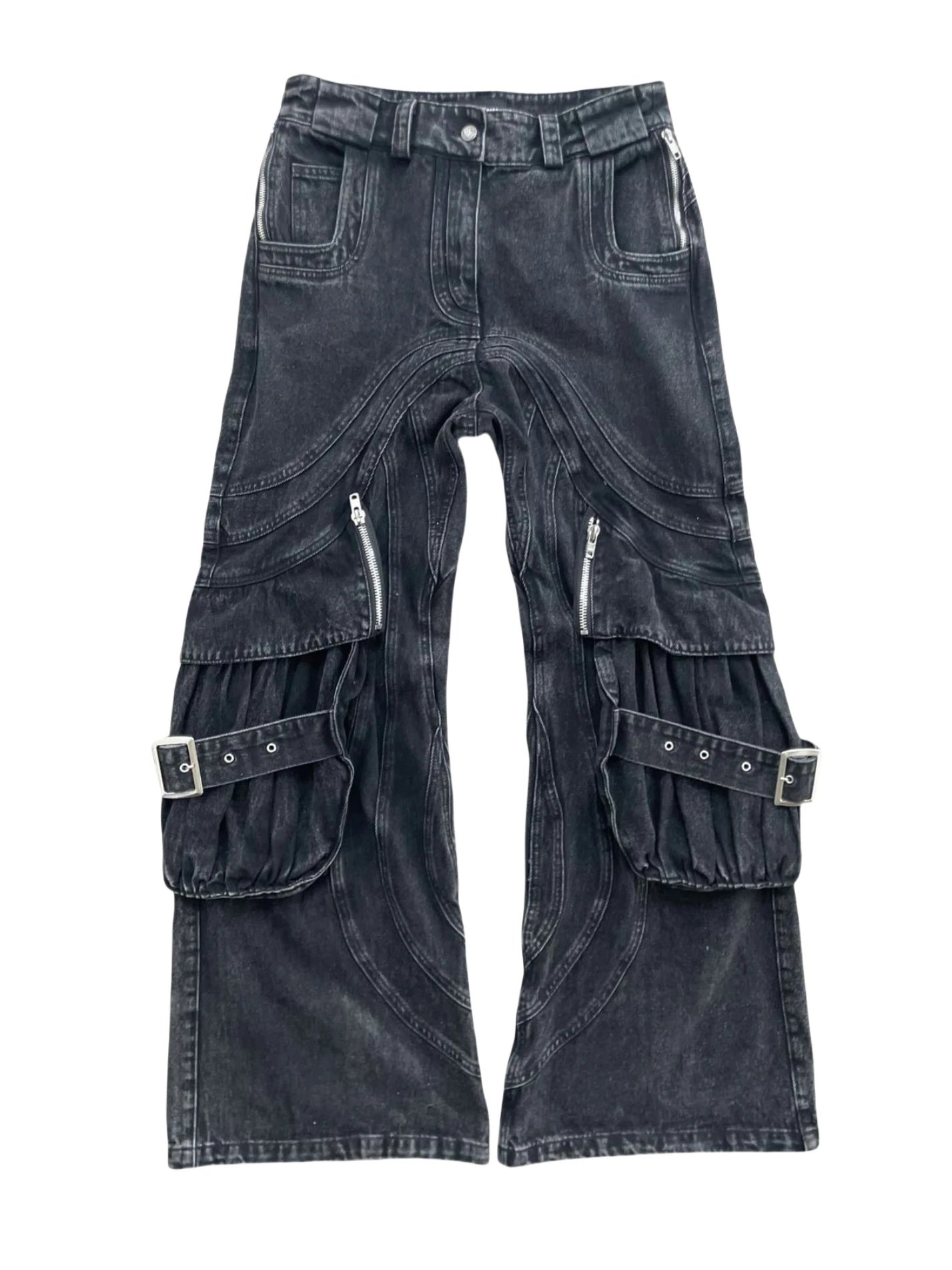 Black Cargo Denim Fl