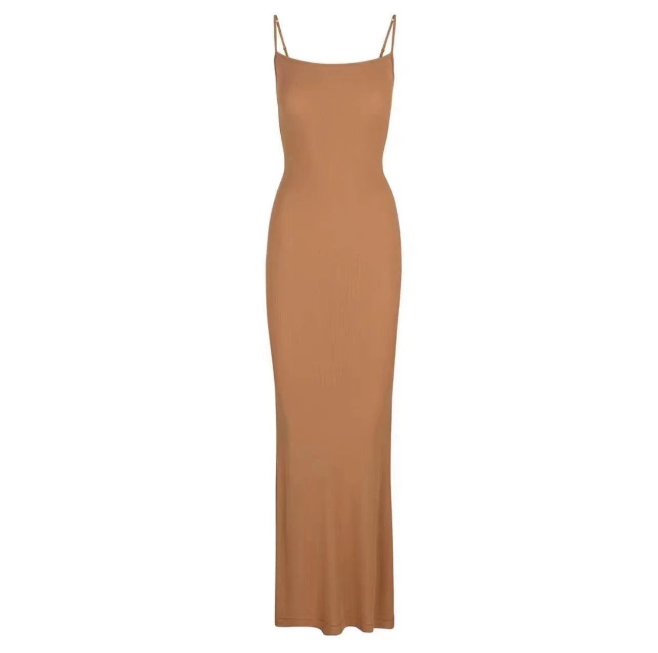 Taupe Spaghetti Strap Maxi Dress
