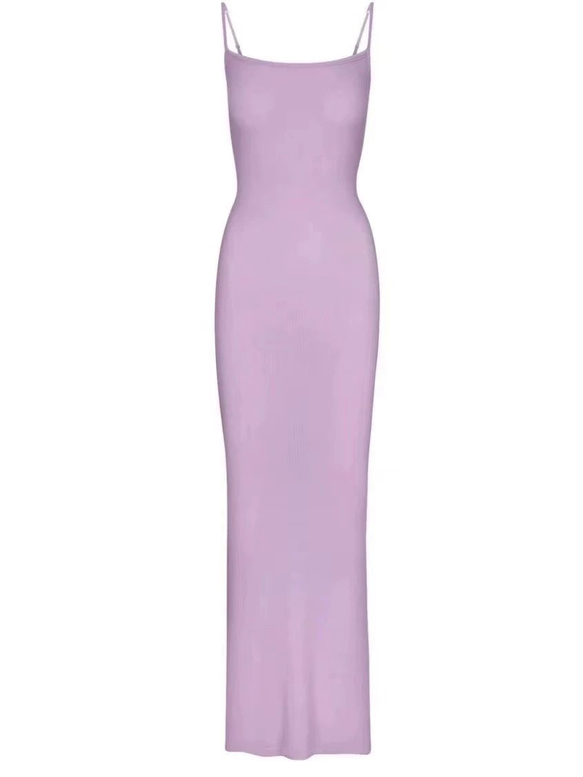 Taupe Spaghetti Strap Maxi Dress