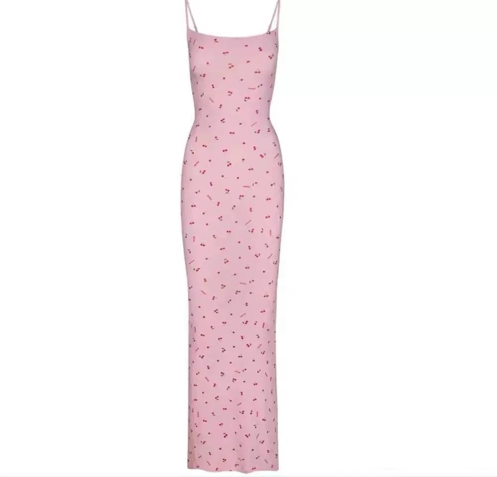 Taupe Spaghetti Strap Maxi Dress