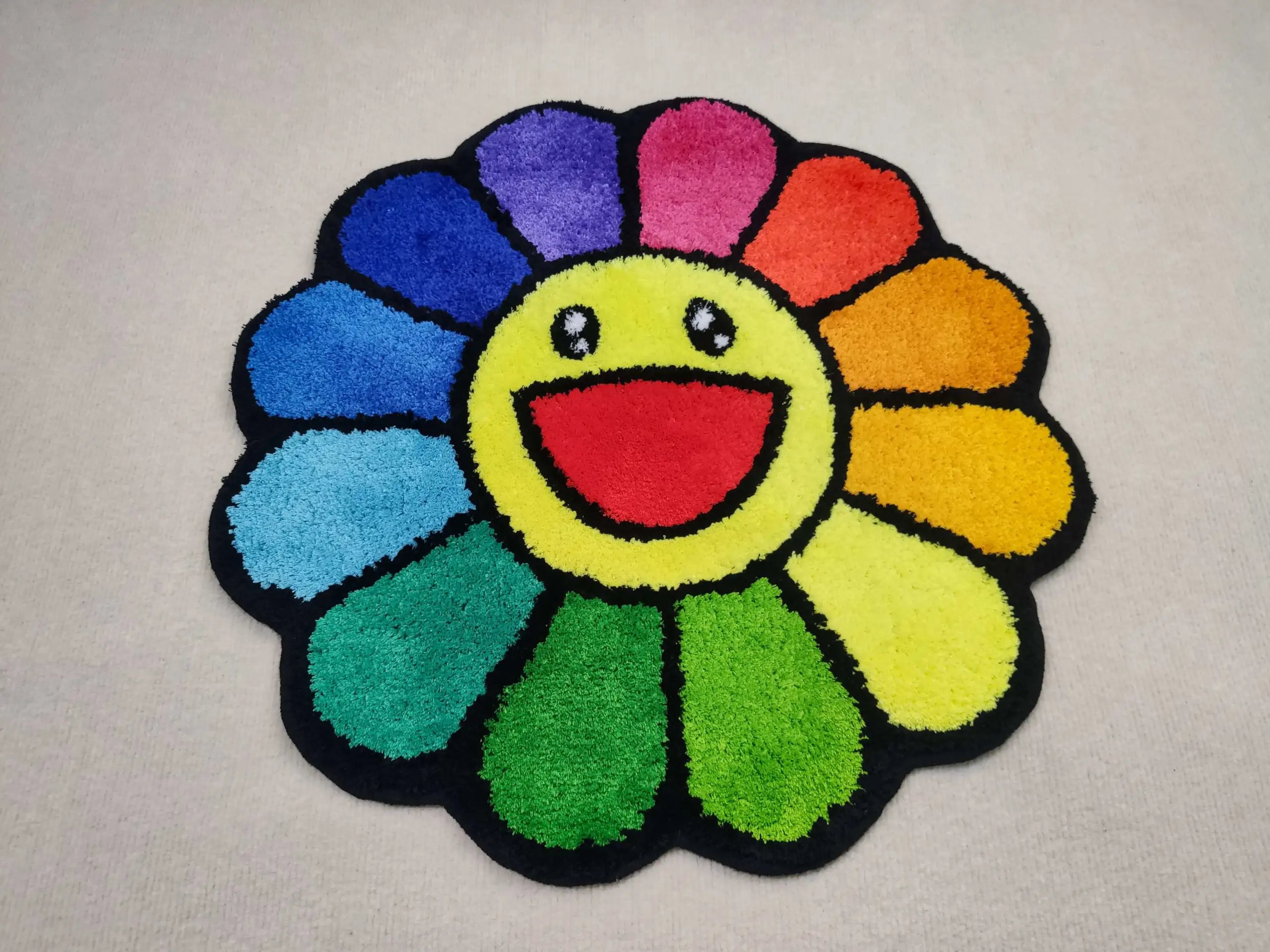 Takashi Murakami Rainbow Flower Rug