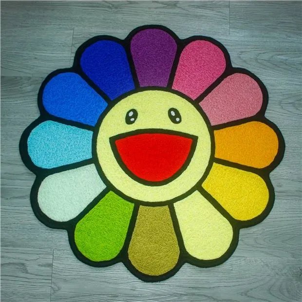 Takashi Murakami Rainbow Flower Rug