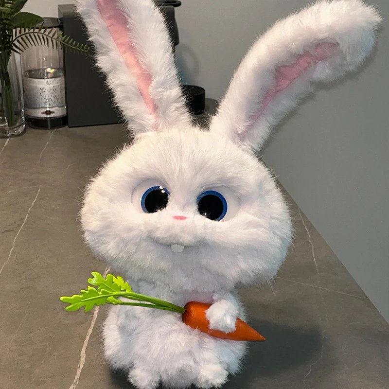 Fluffy White Bunny Plush Toy