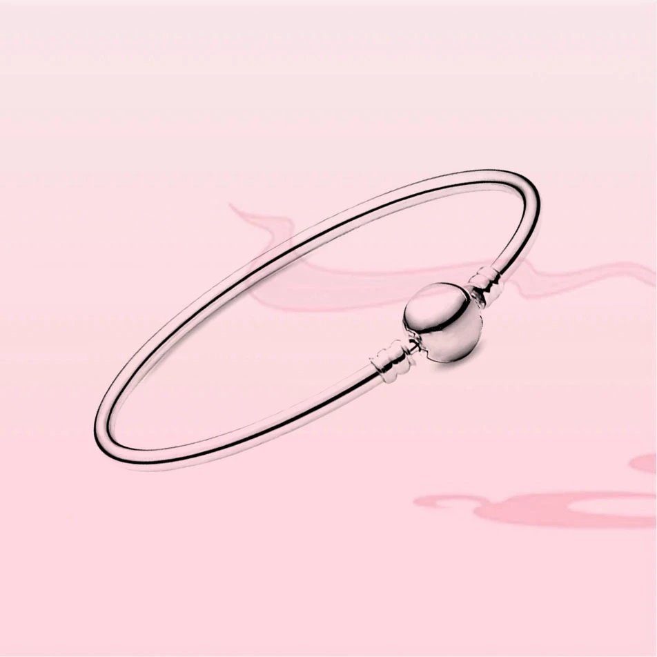 Pandora Style Rose Gold-Tone Sliding Snake Chain Bracelet