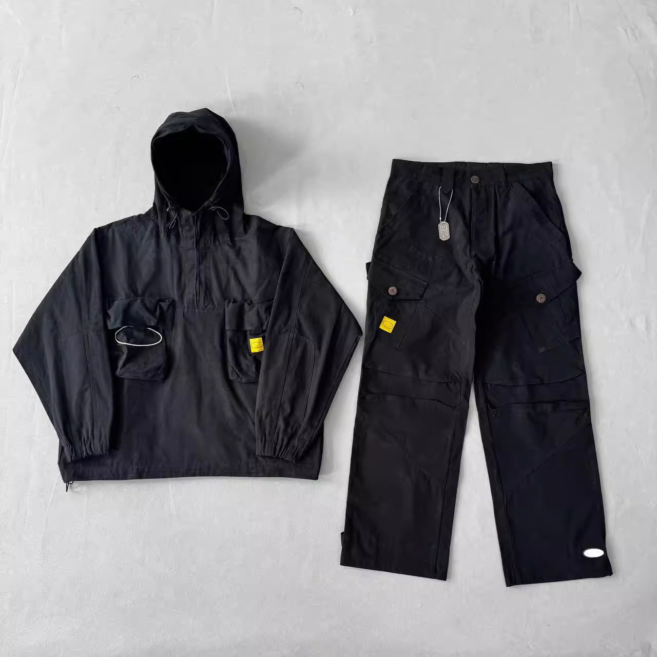 Black Suit with Slanted Pockets (Top and Pants)