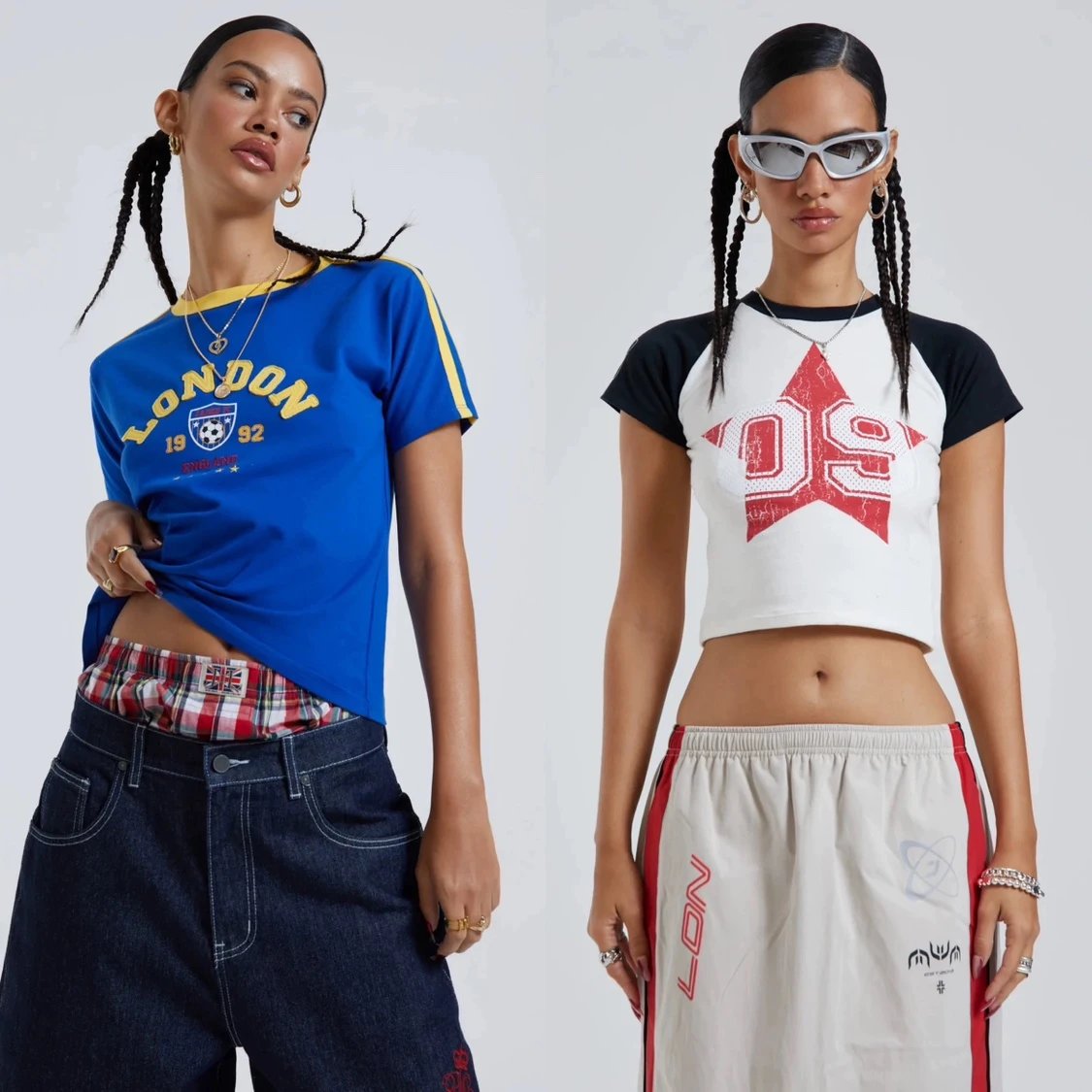 Evisu London 1992 Graphic Tee Navy Blue T-Shirt and Union Jack Denim Pants - 9