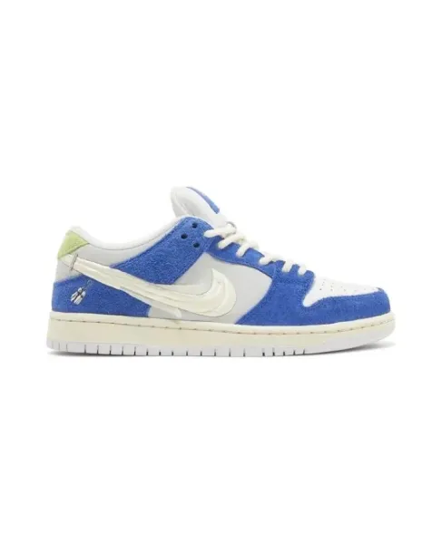 Nike SB Dunk Low Blue Suede White Sneakers - 1