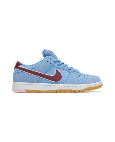 Nike SB Dunk Low Sky Blue Burgundy Gum Sneakers - 1