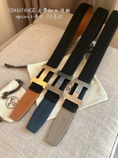 K8 (Size 23) Men's Genuine Leather Belt, Classic Business Casual Belt, Original High-Quality 3.8cm Width