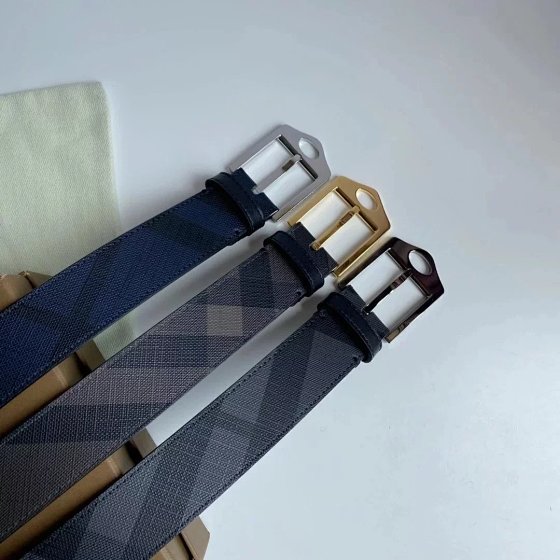 New men's belt with grid pattern needle buckle belt 3.5cm width