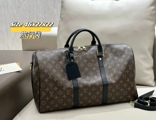 Gucci GG Marmont Mini Shoulder Bag Beige Canvas with Brown Leather Trim - 5
