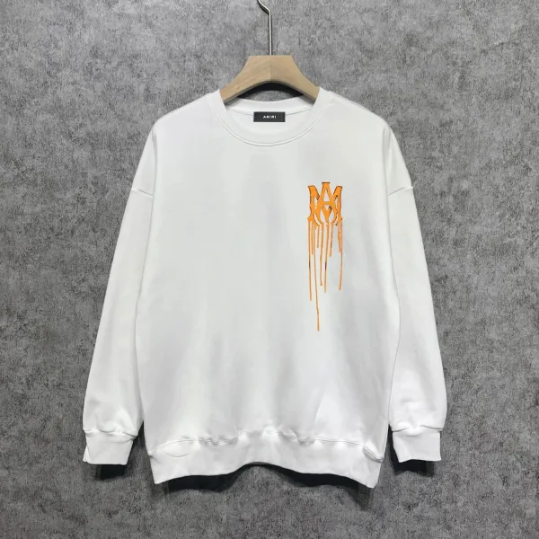 Amiri Dragon Print Crewneck White Hoodie - 9