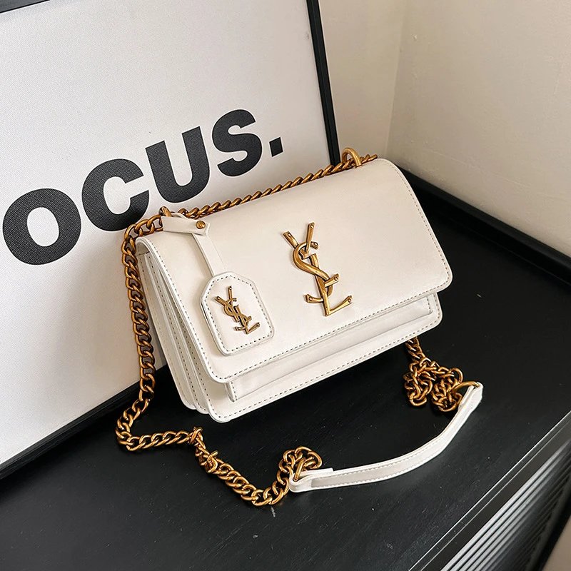 Premium sense of women's bags 2024 new this year's popular French chain shoulder bag net red crossbody bag small square bag