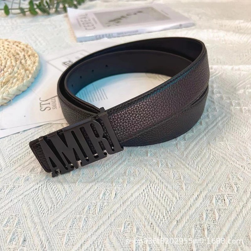 Lychee pattern black buckle
