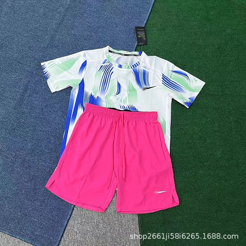 Unbranded Matching Sets Short-Sleeve Graphic Athletic Top and Shorts Set — 9