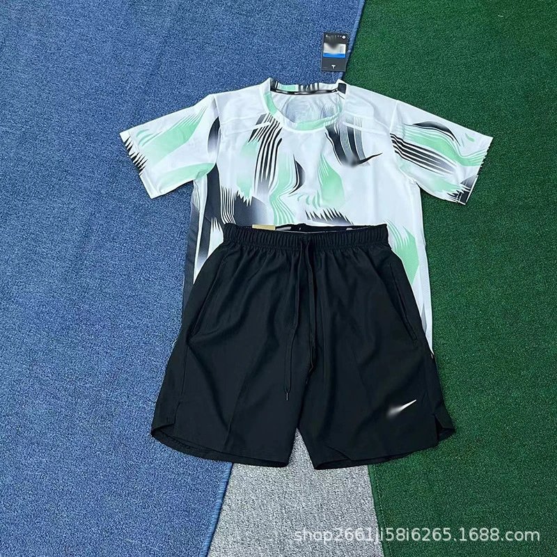 Unbranded Matching Sets Short-Sleeve Graphic Athletic Top and Shorts Set — 11