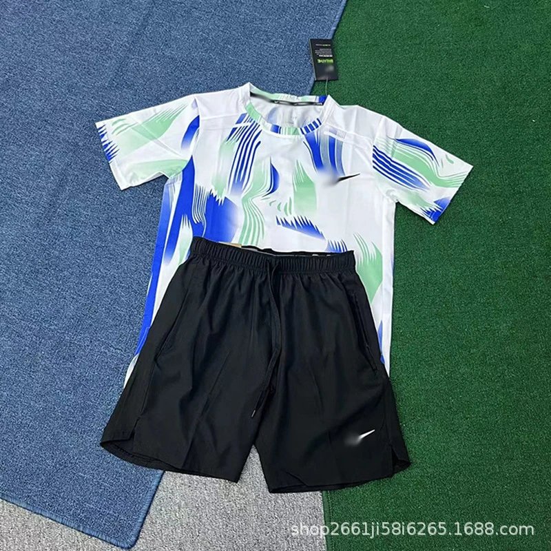 Unbranded Matching Sets Short-Sleeve Graphic Athletic Top and Shorts Set — 8