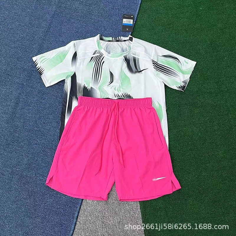 Unbranded Matching Sets Short-Sleeve Graphic Athletic Top and Shorts Set — 12