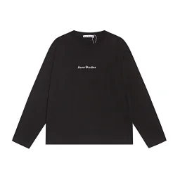 thumbnail for A+1996 dirty letter print vintage distressed light luxury loose neck long sleeve T-shirt top trend