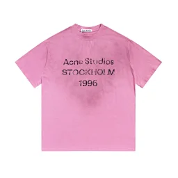 thumbnail for A+1996 dirty letter print vintage distressed light luxury loose neck long sleeve T-shirt top trend