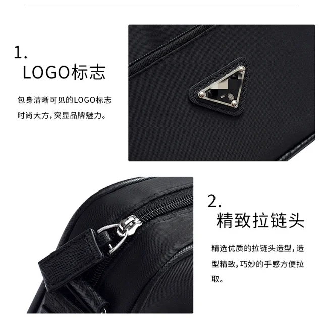 Prada Crossbody Bags Nylon Bag with Detachable Pouch product detail image 16