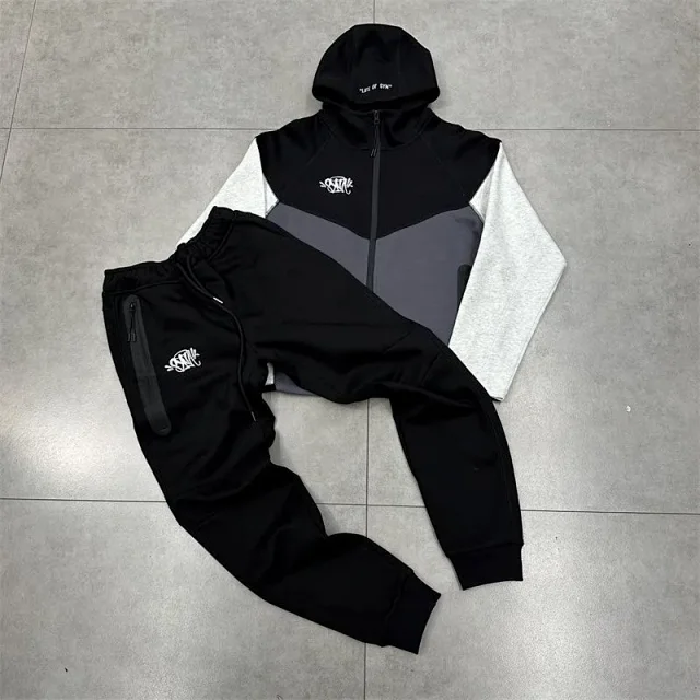 Unbranded Tracksuits Zip-up hooded tracksuit with jogger trousers and zip pockets product detail image 6