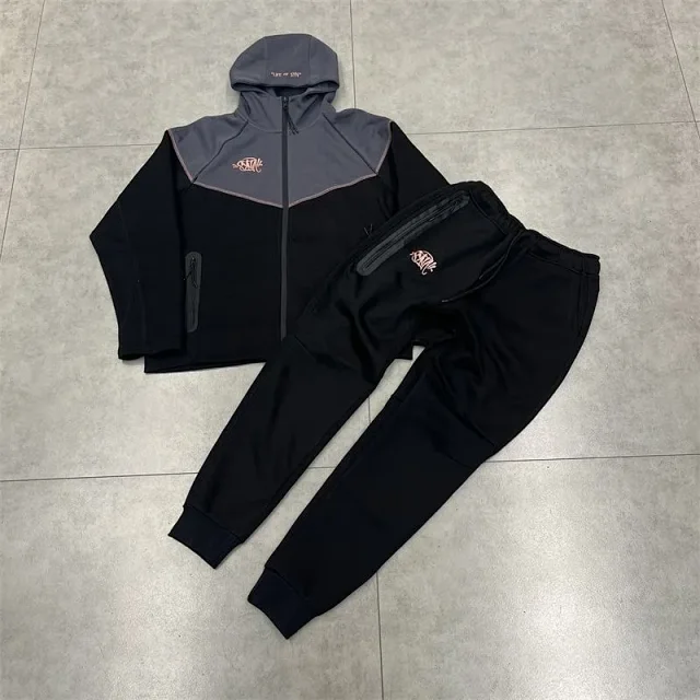 Unbranded Tracksuits Zip-up hooded tracksuit with jogger trousers and zip pockets product detail image 8
