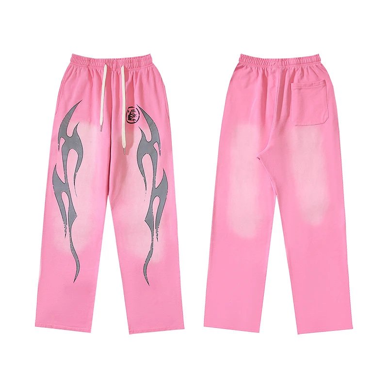 Design Tribal Flame Print Pink Sweatpants - 17