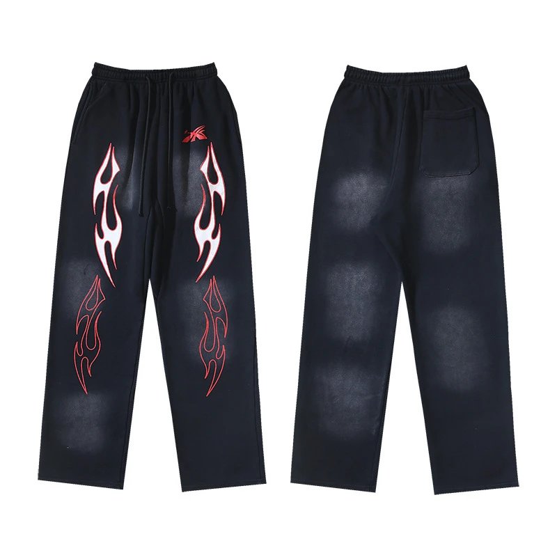 Design Tribal Flame Print Pink Sweatpants - 15