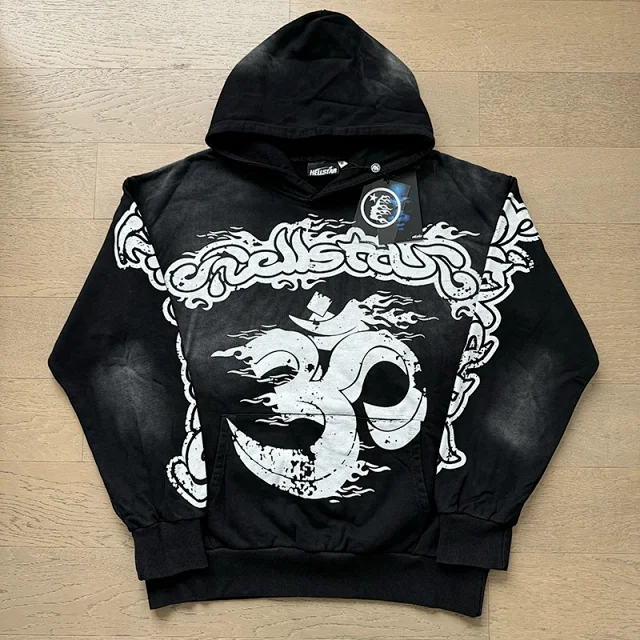 Hellstar Hoodies & Sweatshirts Flame Graphic Pullover Hoodie product detail image 19