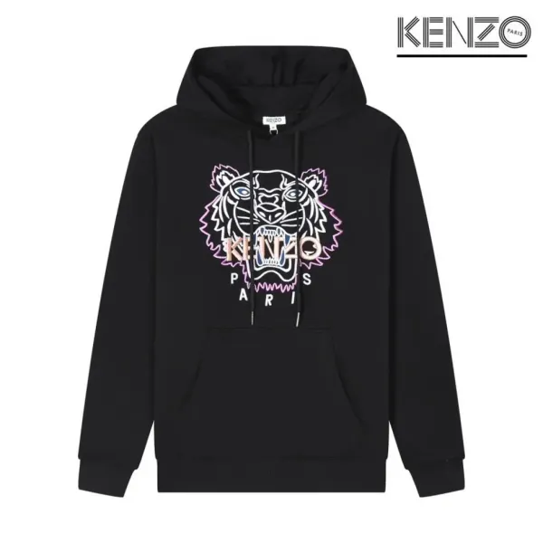 Kenzo Tiger Embroidered Black Hoodie - 21