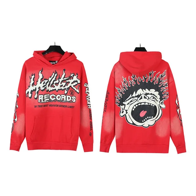 Hellstar Hoodies & Sweatshirts Flame Graphic Pullover Hoodie product detail image 47
