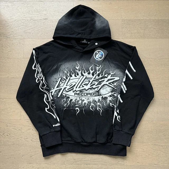 Hellstar Hoodies & Sweatshirts Flame Graphic Pullover Hoodie product detail image 37